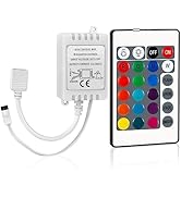 RGBZONE 24 Keys Wireless RGB LED Controller with DC 12V/24V IR Remote Control Box for SMD 5050 35...