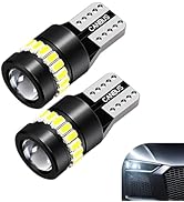 sdidzad 2 PCS T10 LED License Plate Bulb, 18SMD 3014 Chip with Lens, 6000K Super Bright Energy Sa...