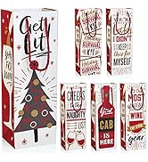 Seymour Butz Holiday Wine Bags - Pack of 6 - Includes Gift Tag - Funny Wine Gift Bags