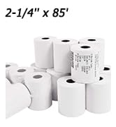 BESTEASY 2-1/4" x 85' POS Cash Register Roll Thermal Receipt Paper White Cash Register POS Receip...