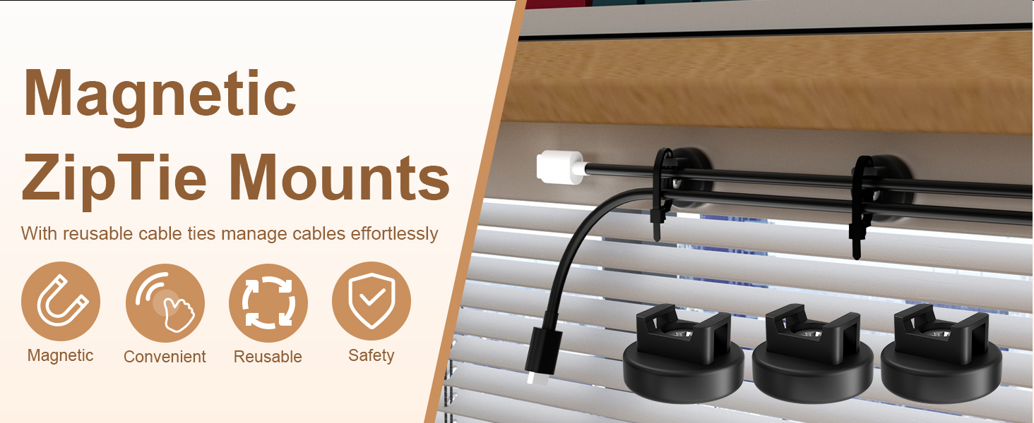 Black Magnetic Wire Holder Multipurpose