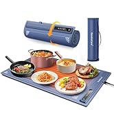 DoubleCare Silicone Heating Mat for Food, 2024 New Electric Heating Tray Roll up with 3 Temperatu...