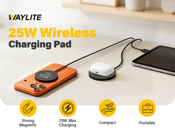 25W wireless charging pad iphone charger