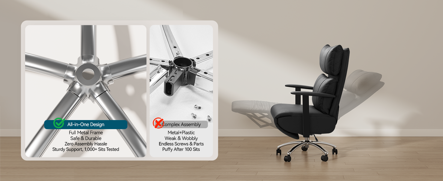 reclining office chair ergonomic with foot rest comfortable executive big and tall office chair