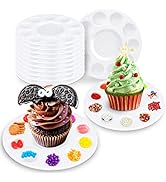AIERSA Cupcake Decorating Plates for Kids Party, Kids Cupcake Holder Decorating Tray with 10 Well...