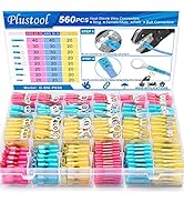 560PCS Marine Grade Heat Shrink Wire Connectors-Plustool Electrical Connectors Kit of Tinned Red ...