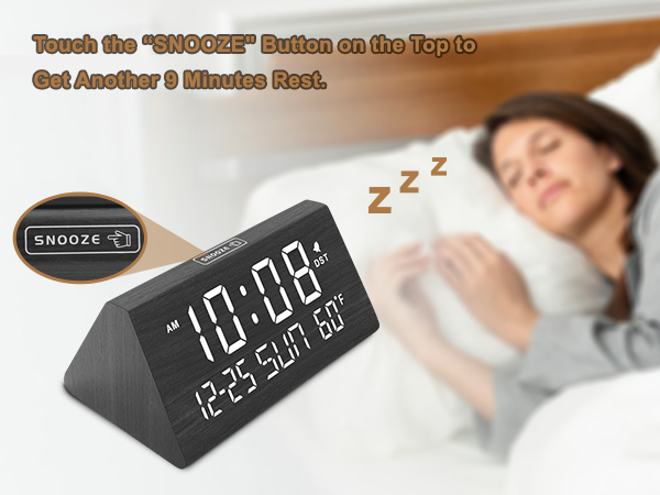 wooden alarm clock