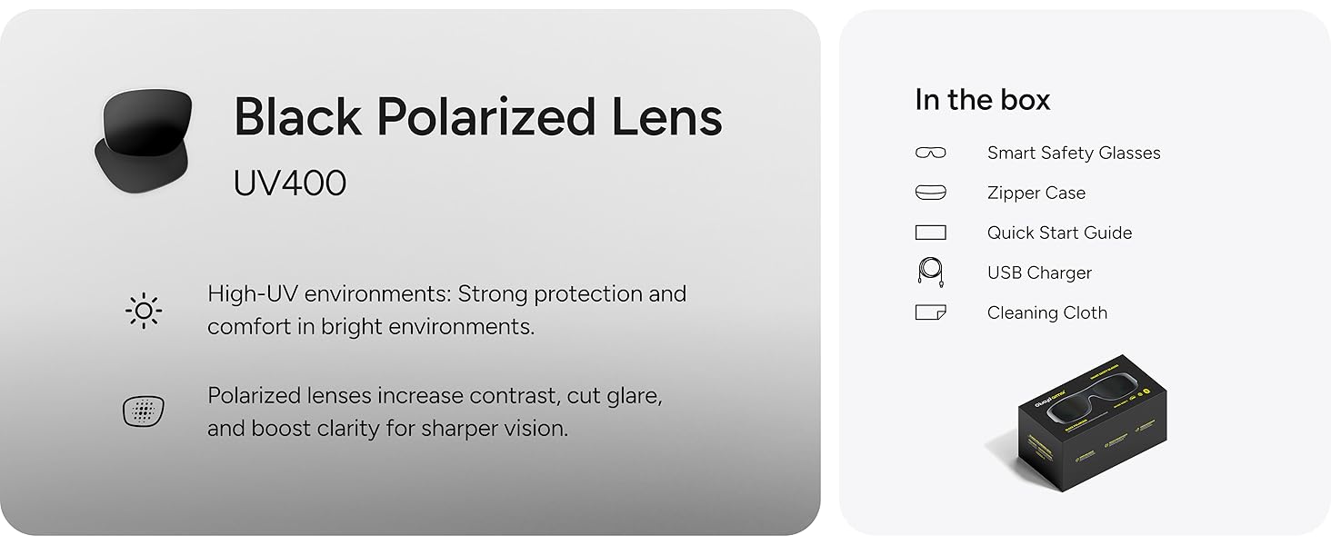 Armor black polarized lens