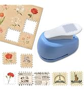 Stamp Puncher,0.79X0.71IN Rectangular Postage Stamp Punch,Square Cutter Punch,Square Craft Punche...