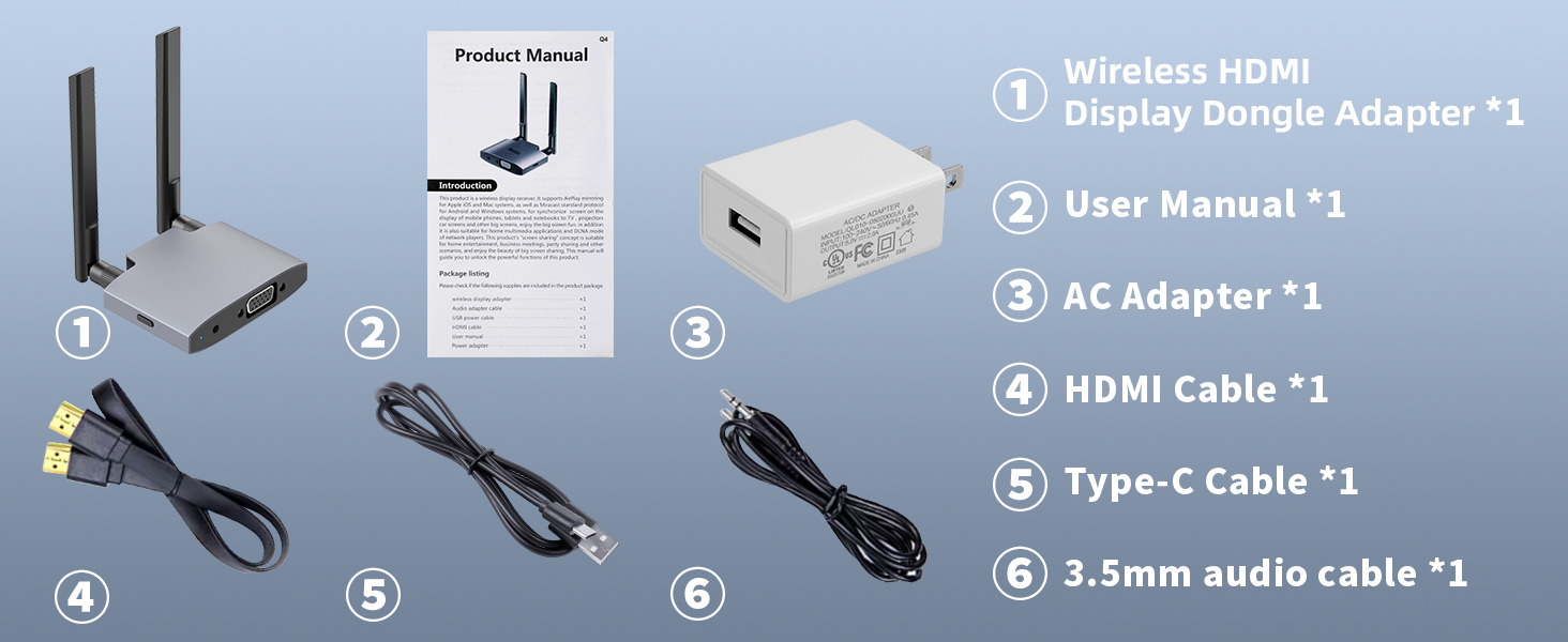 Wireless HDMI Display Dongle Adapter
