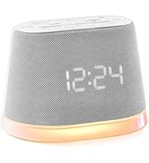 BANDIANCY Wake Up Light Sunrise Alarm Clock with White Noise &amp; Night Light, Dimmable Sleep Aid fo...