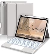 ZKTUYU for iPad 11th 10th Generation Case with Keyboard, 7-Colors Backlit, Folio Cover with Penci...