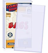 100 Count Comic Book Bags, Current Size Comic Bags 7.2 X 10.5 inch Transparent Acid-Free and Reus...