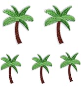 SquarezhenBo 5Pcs Green Appliquess Art Crafts for DIY Clothing Accessories,Coconut Palm Tree Embr...
