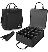 IBVIVIC 8 Par Spotlight Bag Stage Lighting Storage Bag 5/16'' Padded 8 Par Lights Bag with Divide...