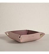 OLETHA Aesthetic Valet Tray, Little Catch-all Dish, Jewelry Holder for Travel, Pink