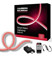 Galgreen Neon Rope Lights, 16.4ft Rope Lights with Dimmable Remote and Adapter, Waterproof Flexib...