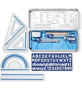 STAEDTLER 10-Piece Math Set with Metal Compass, 6" Ruler &amp; Triangle Squares, 45° &amp; 30/60° Set Squ...