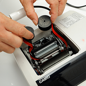 printer ribbon installation step 1st