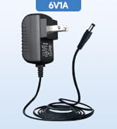 UL Listed 6V 1A 6ft Long Power Supply Adapter, DC Plug 5.5mm x 2.1mm, AC to DC 6V 1000mA 6W AC Ad...