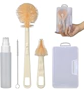 Baby Bottle Brush, VOOWO Portable Travel Bottle Cleaner Kit, Silicone Baby Bottle Cleaner Brush S...