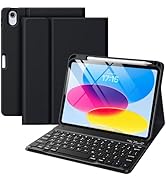 Wenlaty for iPad (A16) 11th/10th Generation Case with Keyboard - Detachable Wireless, Thin &amp; Ligh...