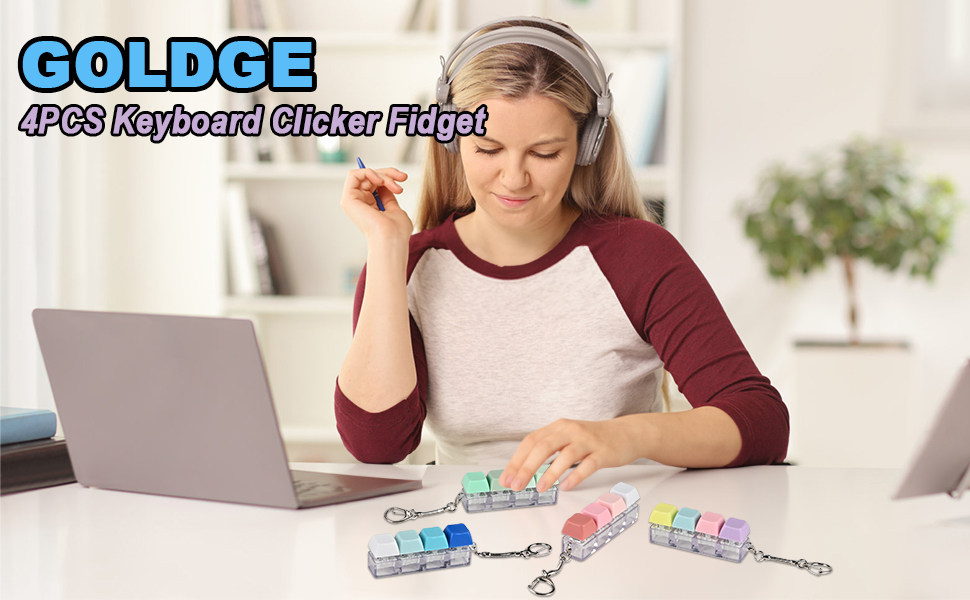  4 Pack Keyboard Fidget Toy
