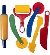 READY 2 LEARN Dough Tools - Set of 6 - Arts and Crafts for Kids - Sculpting Tools to Roll, Cut, M...