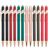 PASISIBICK 12 Pieces Ballpoint Pen with Stylus Tip, 2 in 1 Stylus Pens Stylish Pen, Metal Stylus ...