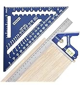 WORKPRO Rafter Square and Combination Square Tool Set, 7 in. Aluminum Alloy Die-Casting Carpenter...