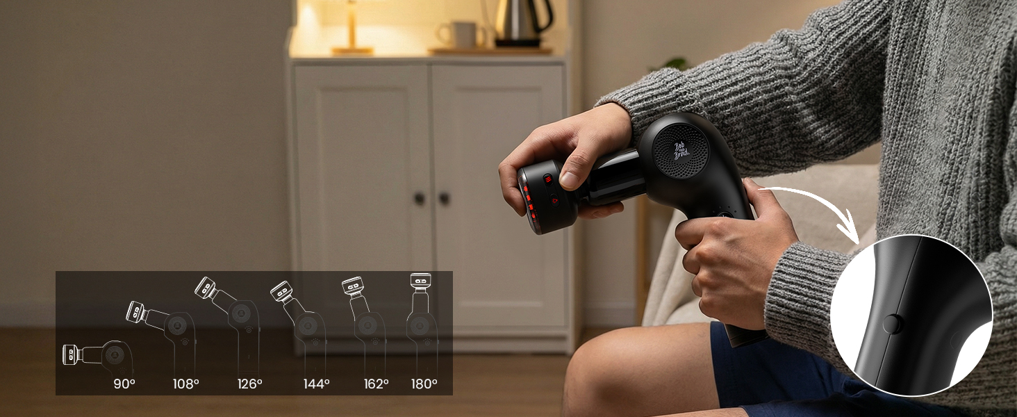massage gun with red light