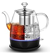Topwit Electric Kettle Glass, For Hot Water, Tea and Coffee Dual Purpose Design, BPA-Free, 1L Pou...