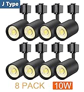 VANoopee 8 Pack J Type Track Lighting Heads 10W Dimmable LED Track Light Heads for Juno Track Lig...