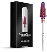 MelodySusie Professional Tornado Nail Drill Bits, 3/32'' Carbide Tungsten Multi-function Bits, Su...