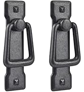 MY MIRONEY 2 Pack Vintage Cabinet Handles, Black Drawer Pulls, Zinc Alloy Hardware Knobs with Scr...