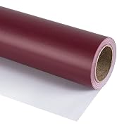RUSPEPA Wine Red Wrapping Paper Solid Color- Mini Roll - for Christmas, Wedding, Birthday, Shower...
