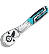 DURATECH 1/4-Inch Drive Ratchet, 90-Tooth Quick-release Ratchet Wrench, Drive Ratchet Injection H...