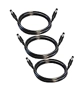 GGIPOWY 5.5mm x 2.5mm 12V DC Power Cable 3-Pack,DC5525 Male to Male Extension Cable 18AWG for CCT...