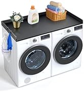 VEVOR Washer Dryer Countertop with 3 Splicing Panels, 54" x 27" Wooden Washer and Dryer Counterto...