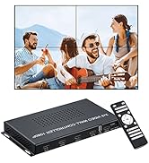Mcbazel HDMI Video Wall Controller 2x2, HDMI Video Image Processor 1080P@60HZ Screen Splicing Sup...