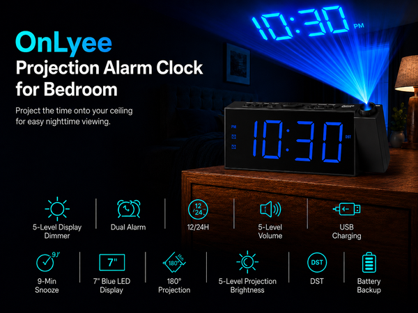 Bedroom Projection Alarm Clock