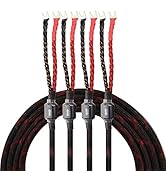 Tertullus 1 Pair HiFi OFC Braid Audiophile Speaker Cable with Spade Plug to Spade Plugs,4 Spade P...
