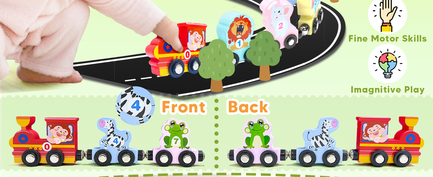 11 Pcs Magnetic Train Set Montessori Toys