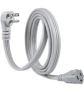 KUNCAN Appliance Power Extension Cord - 3 Prong Flat Wire SPT-3 14 AWG Heavy Duty Male to Female ...