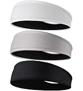Braylin Men's Headbands, 3-Pack Head Band for Men, Sport Sweatbands for Running Fitness Yoga Cycl...