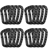 Tactical Carabiner Keychain -12/15/16 Pack Hard Polymer Carabiners D Rings Light Weight Spring Sn...