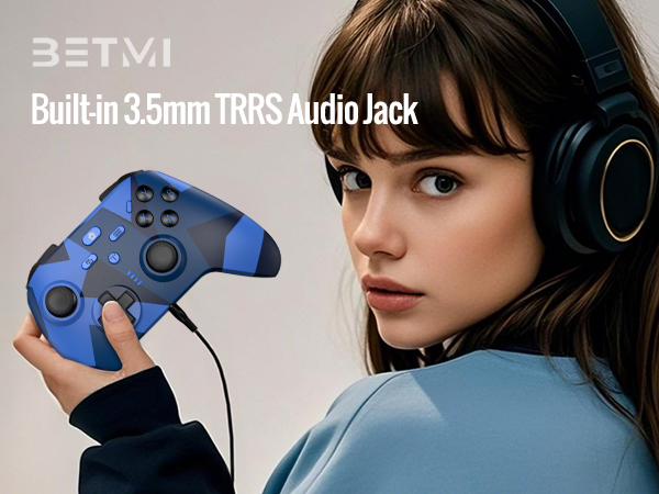 wireless gaming controller for xbox built in 3.5mm trrs audio jack