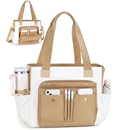 Prite Work Bag for Women 15.6 Inch Laptop Tote Large Capacity Teacher Nurse Bag with Luggage Stra...
