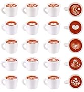 Magibeads 20Pcs Mini Resin Coffee Cups Miniature Things Kitchen Set Fake Drink Food Coffee Mug Lo...