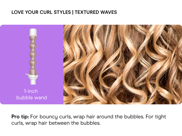 Conair double ceramic multi attachment styler curling iron bubble wand brush waves versatile